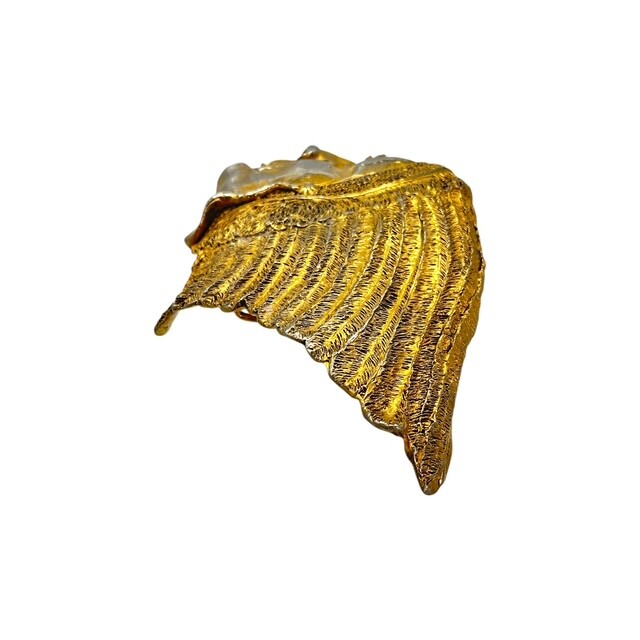 Christopher Ross Vintage Indian Chief Head Gold Plated Brass Belt Buckle