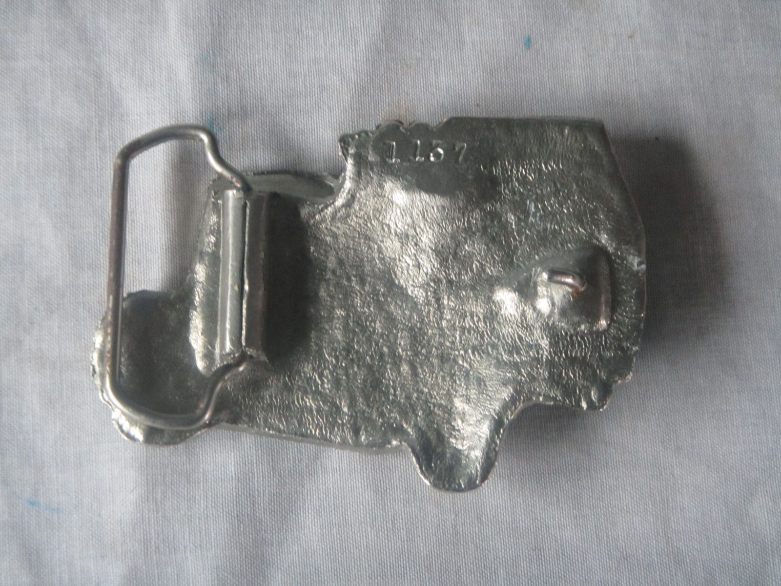 trucker semi tractor trailer truck pewter belt buckle