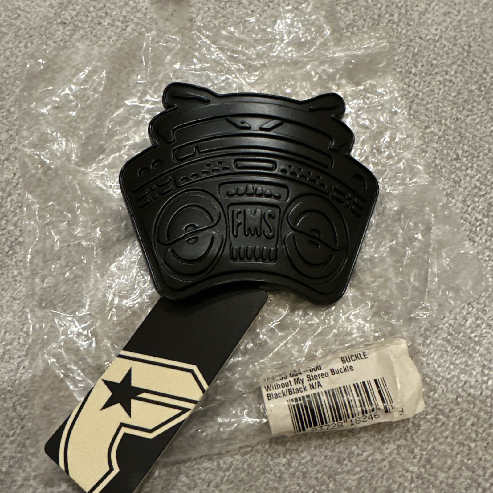 NWT Famous Stars And Straps Without My Stereo Buckle Matte Black Travis Barker