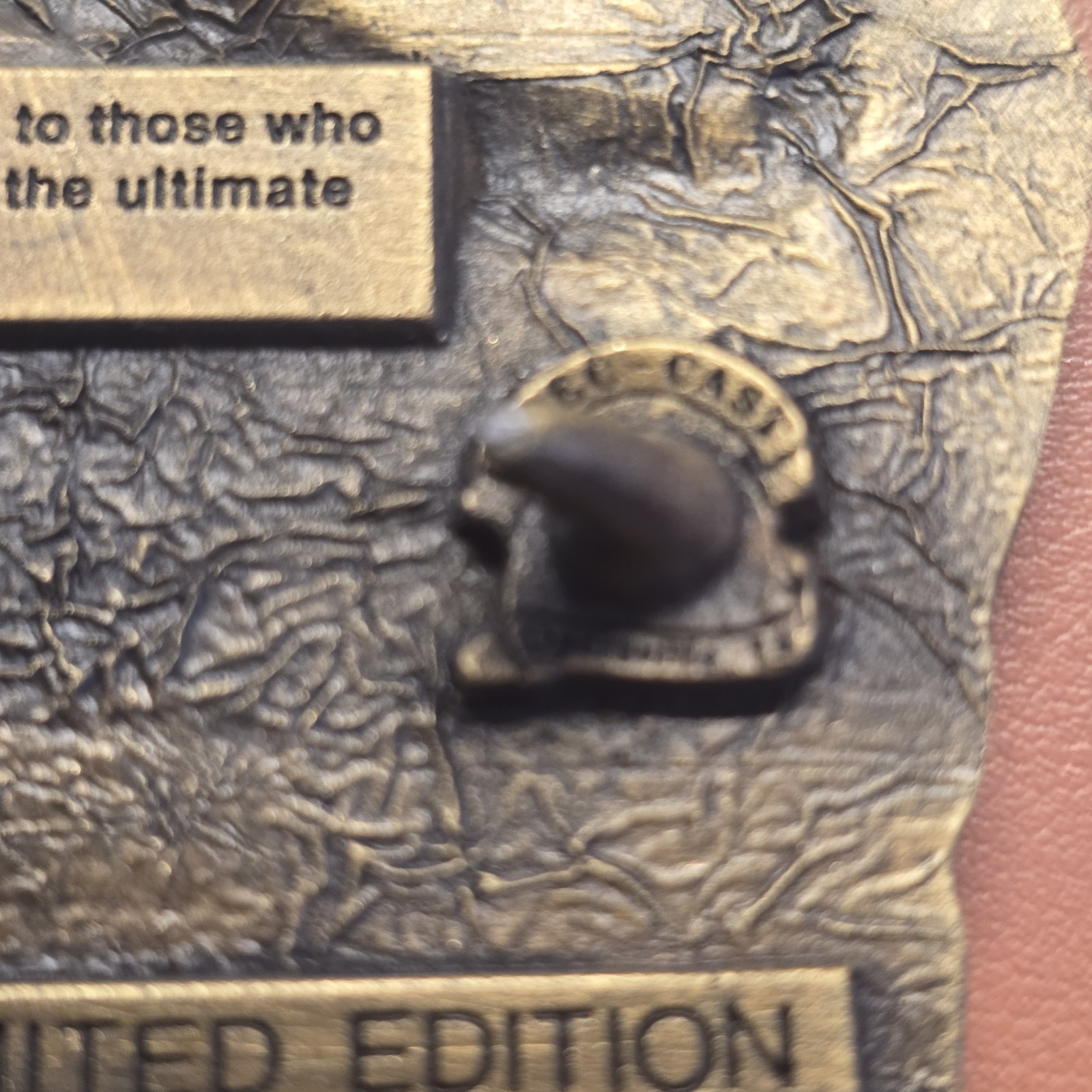 Iowa Firefighters Memorial Belt Buckle Brass Limited Edition Serial No. 842