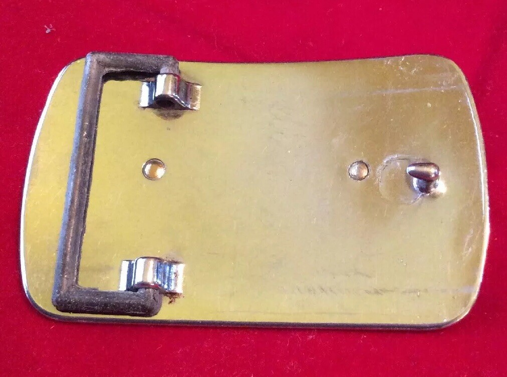 Double Horseshoe Large Blue Stone Silver And Gold Tone Belt Buckle