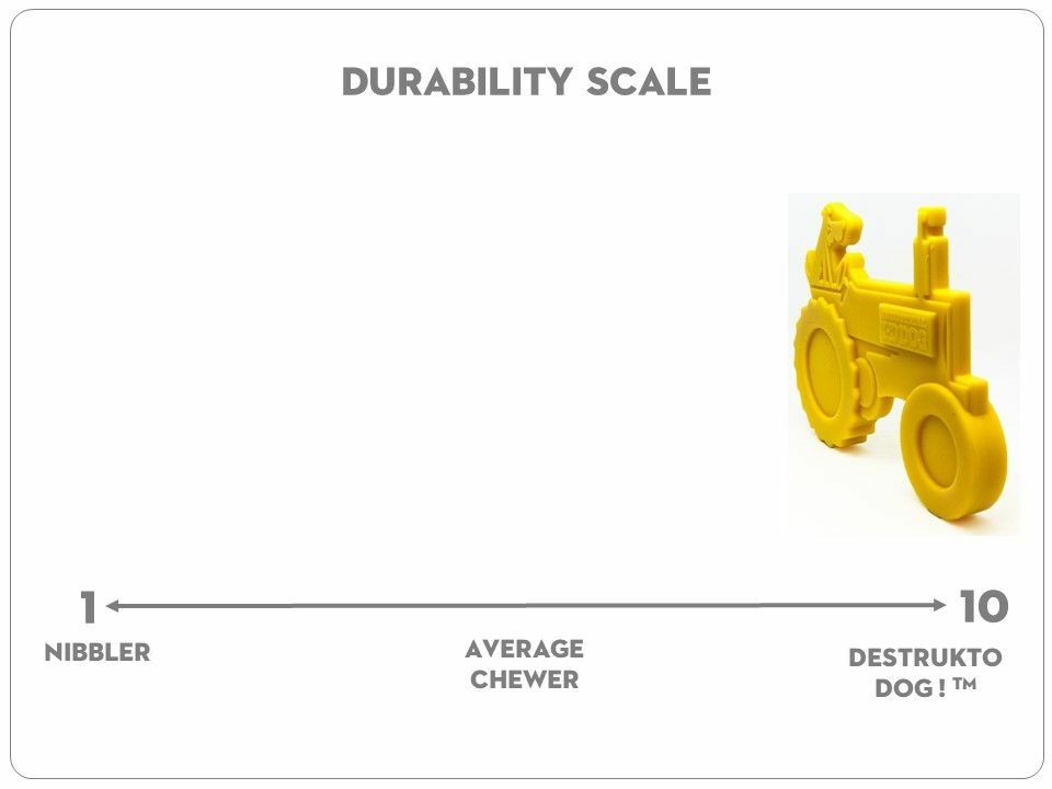 ID Tractor Nylon Toy Ultra Durable Chew Toy – Dog & Puppy Reward toy Yellow