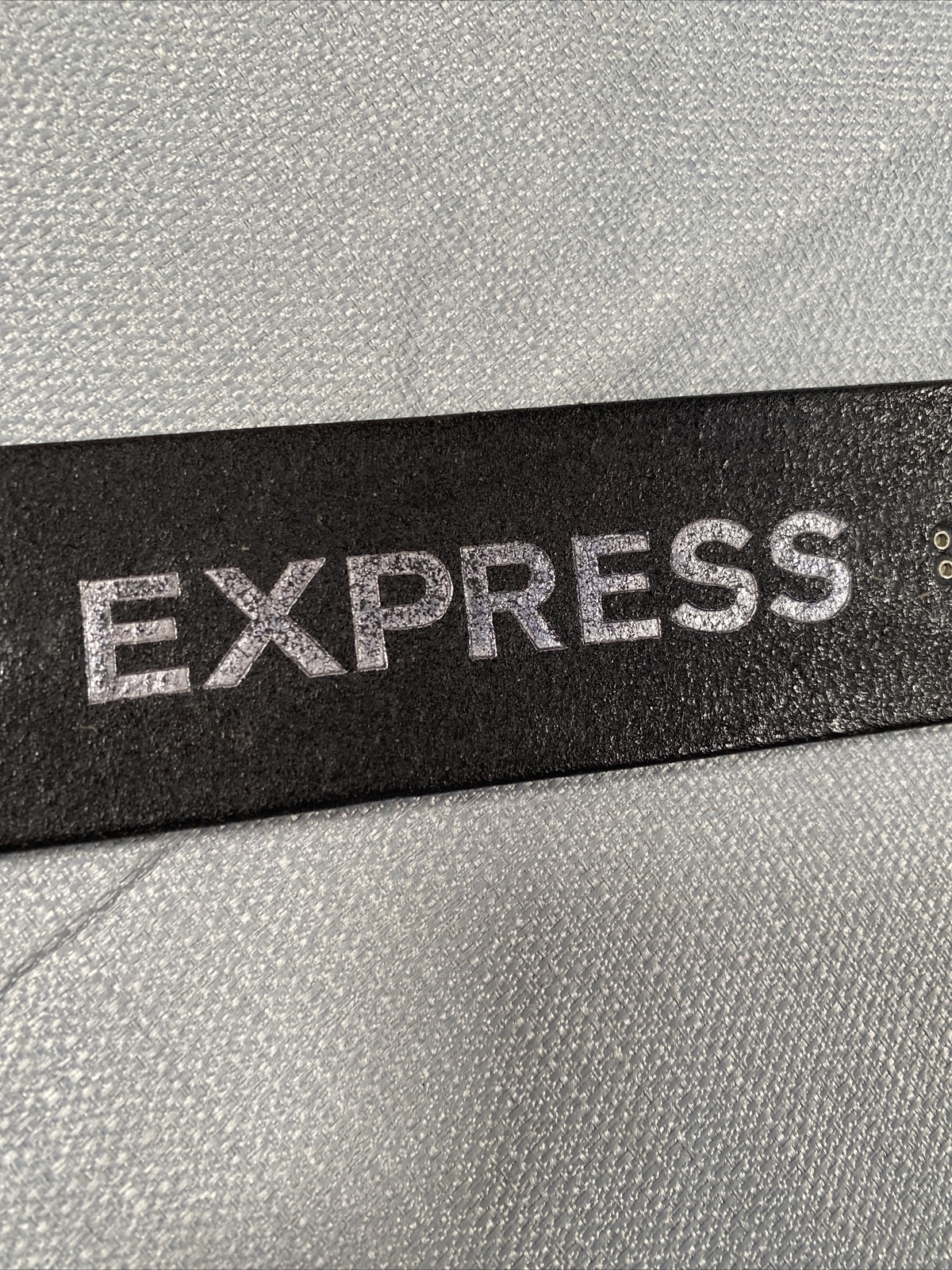 Express Womens Belt M Italian Leather Jeweled Single Tongue Buckle