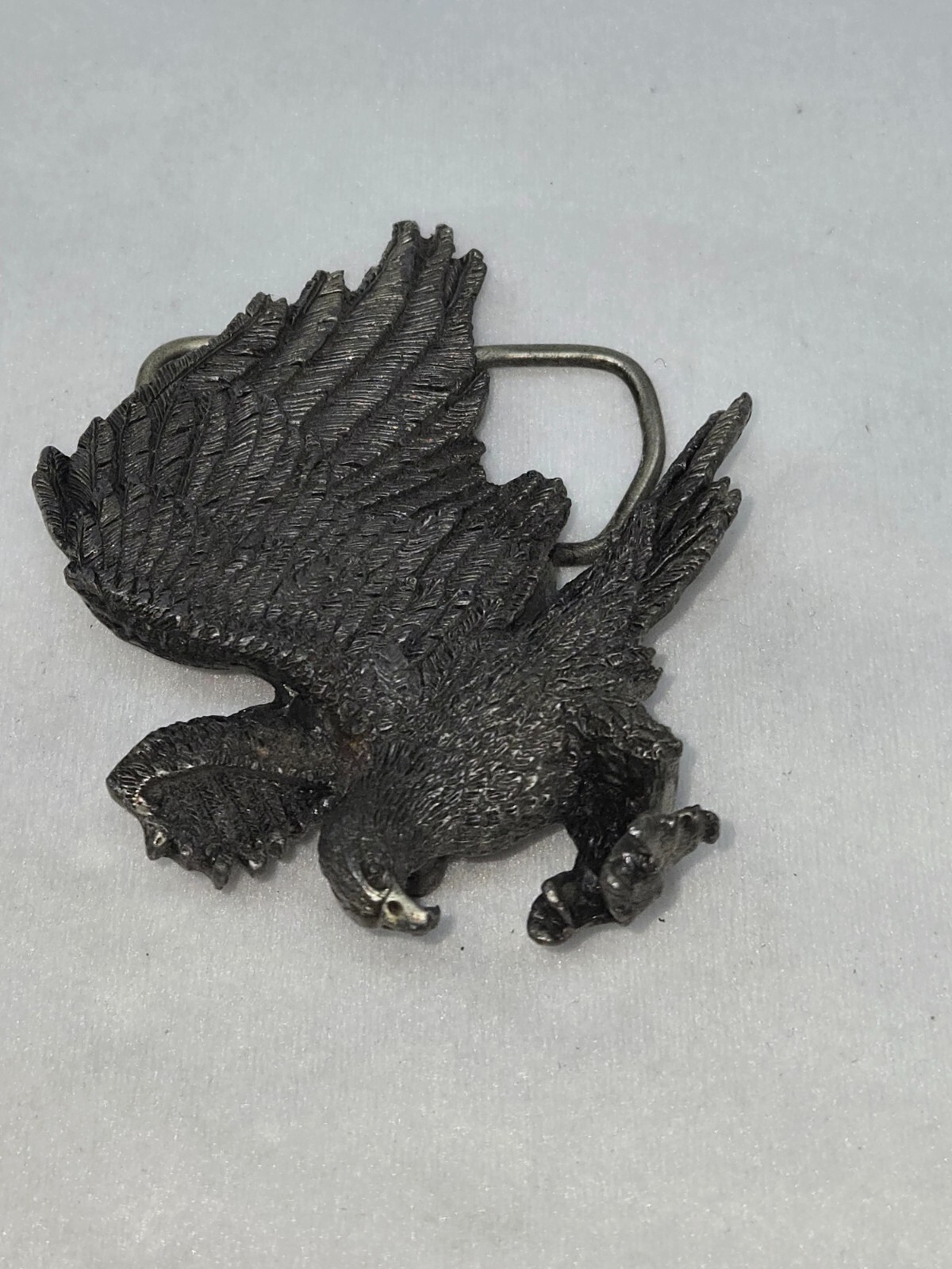 VINTAGE BERGAMOT BRASS WORKS USA AMERICAN BALD EAGLE BELT BUCKLE B-146