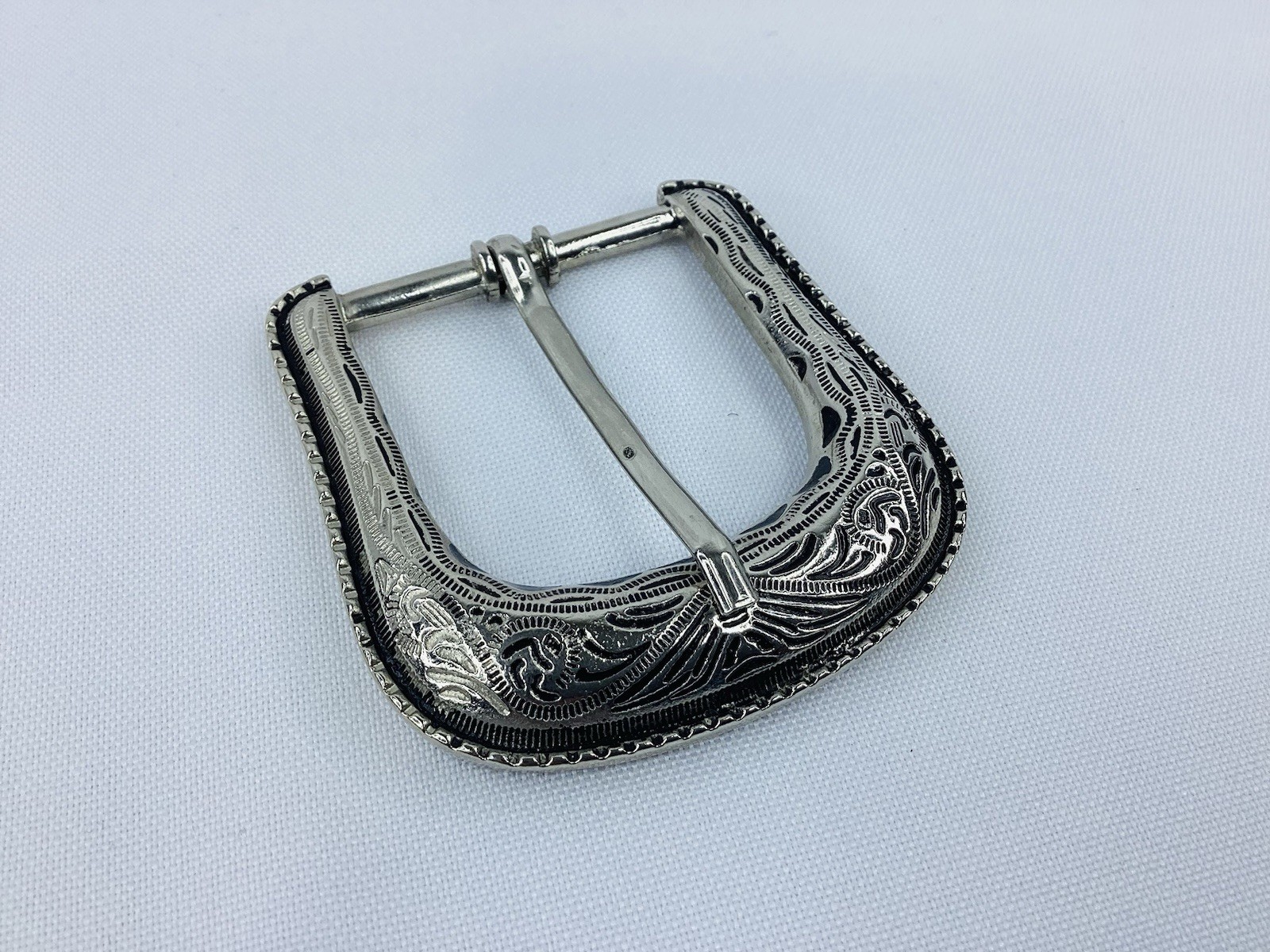 Cody James Engraved Western Belt Buckle Silver Tone W2-3/8” x L2-1/2”