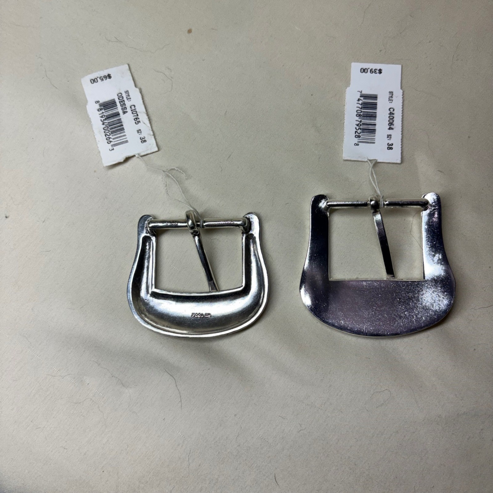 Vintage 1994 Western Belt Buckles Silver Floral Engraved NWT 2pc
