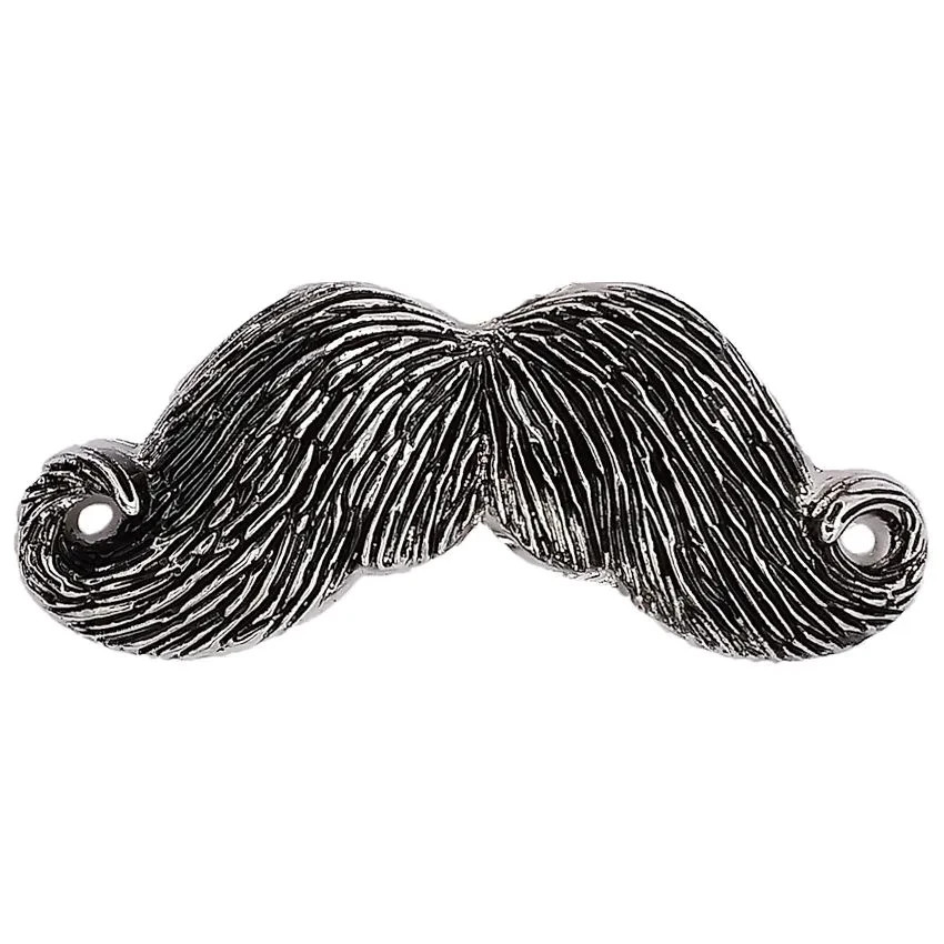 NEW Men Silver Metal Fashion Belt Buckle Big Mustache Shape Handlebar Jeans Pant