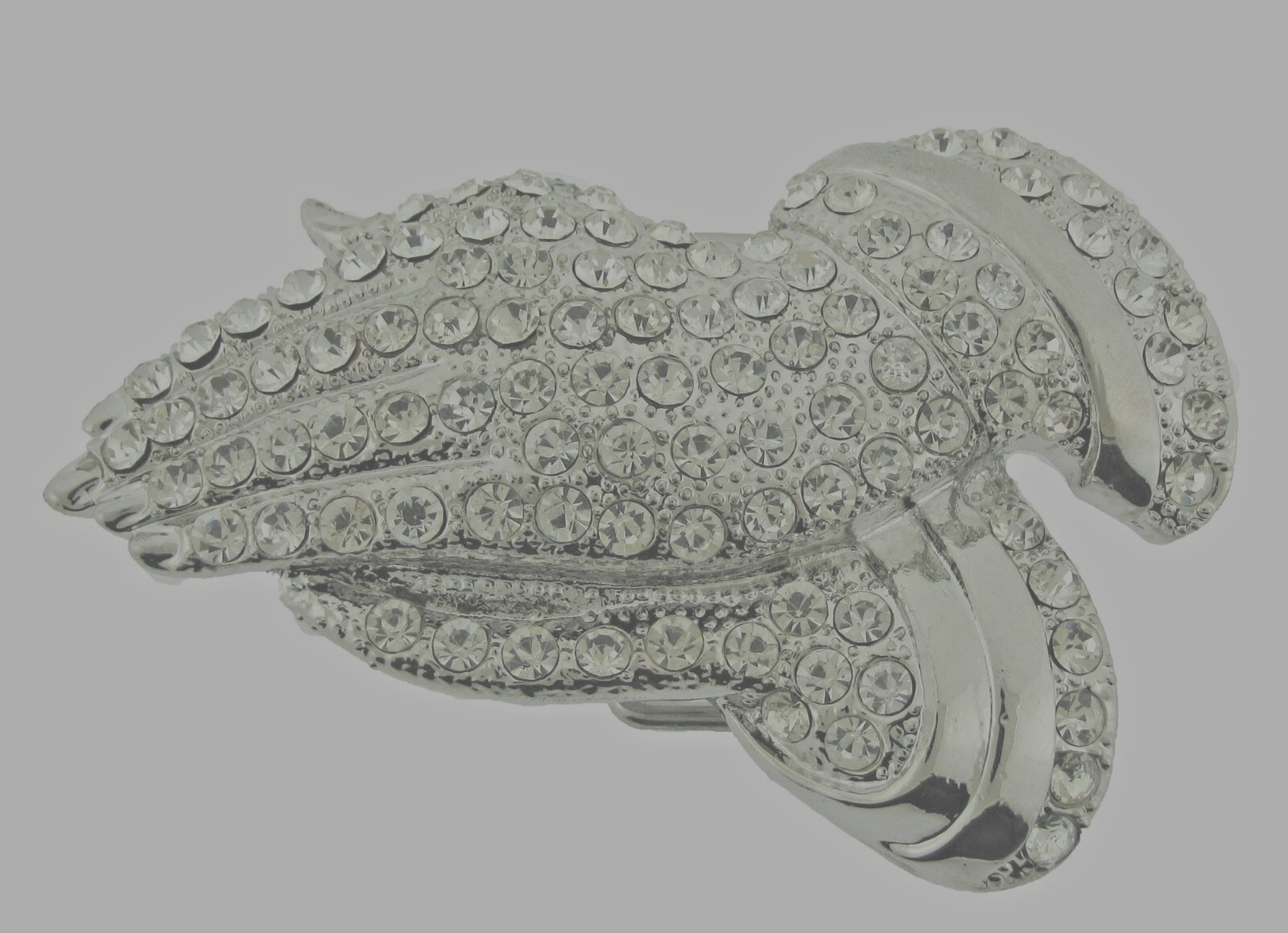 Praying Hands Belt Buckle New Men Women Silver Metal Iced Blinged Style Cowgirl