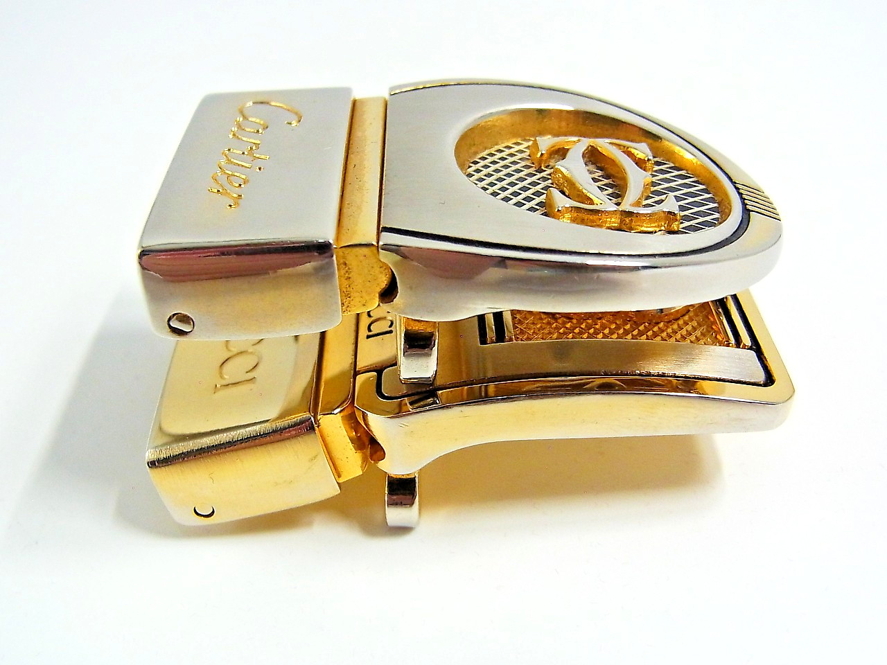 Vintage Cartier 2C & Gucci GG Men&rsquo;s Unisex Clothing Belt Buckle 2pcs set