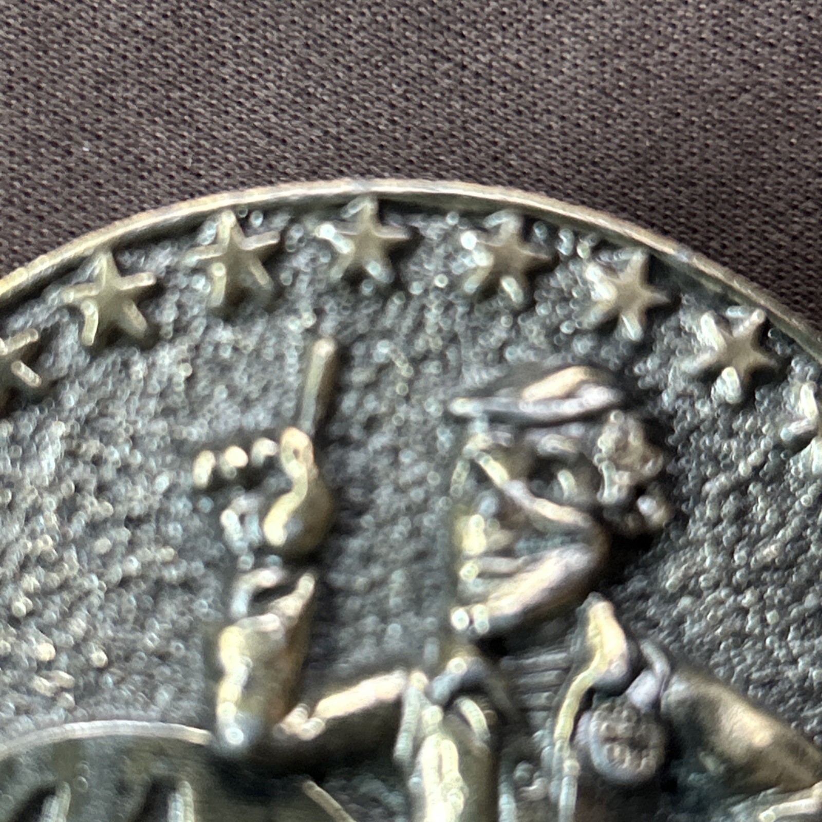 Vintage Mac Tools Belt Buckle. Limited Edition Round Metal With Stars. RARE—