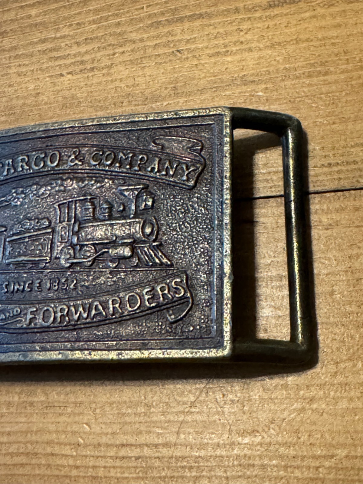 Vintage Wells Fargo and Company Bankers and Forwarders Rectangular Belt Buckle
