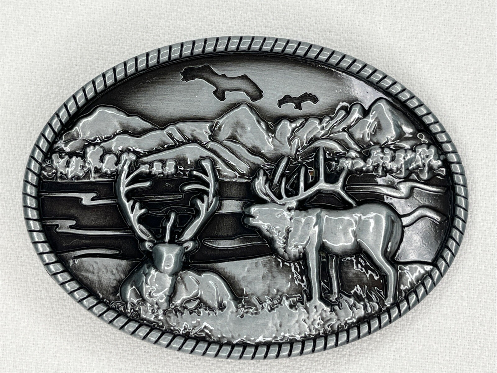 Men’s Silver Deer/Elk Belt Buckle