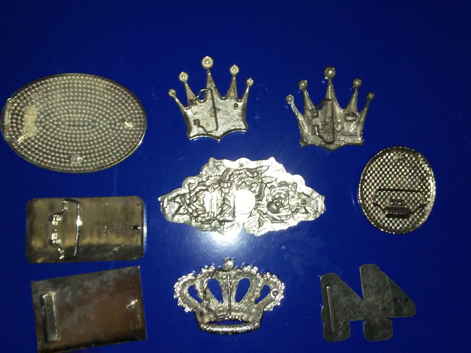 Vintage Large Heavy Metal Nostalgic OLD SCHOOL Belt Buckles Lot Of 10 Pieces