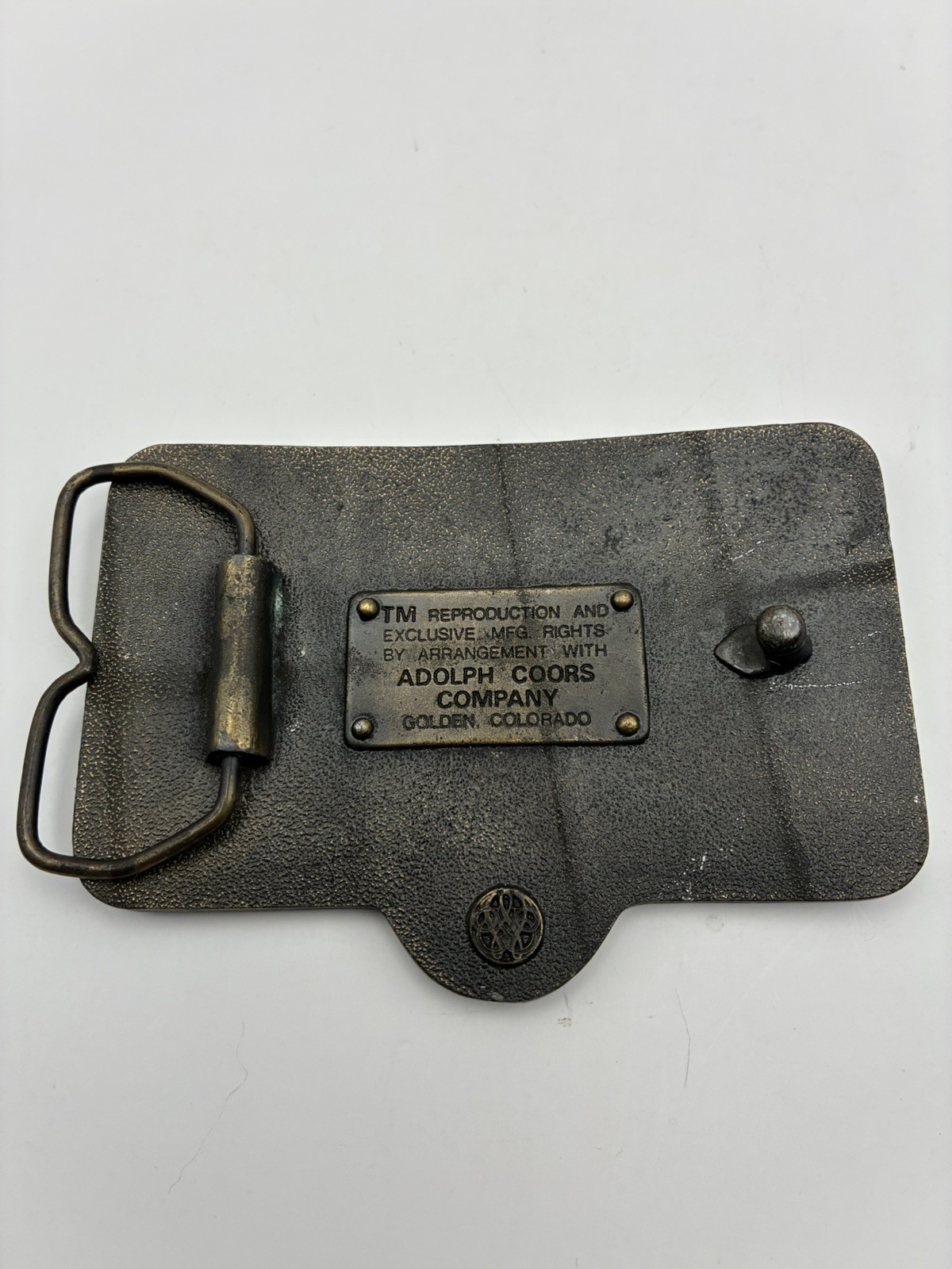 Vintage Coors Banquet Beer Belt Buckle Bottle Opener Made In USA 3.5” X 2.5”