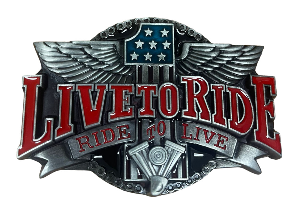 Live To Ride Ride To Live Number 1 Wings Belt Buckle Antique Hebillas Vaqueras