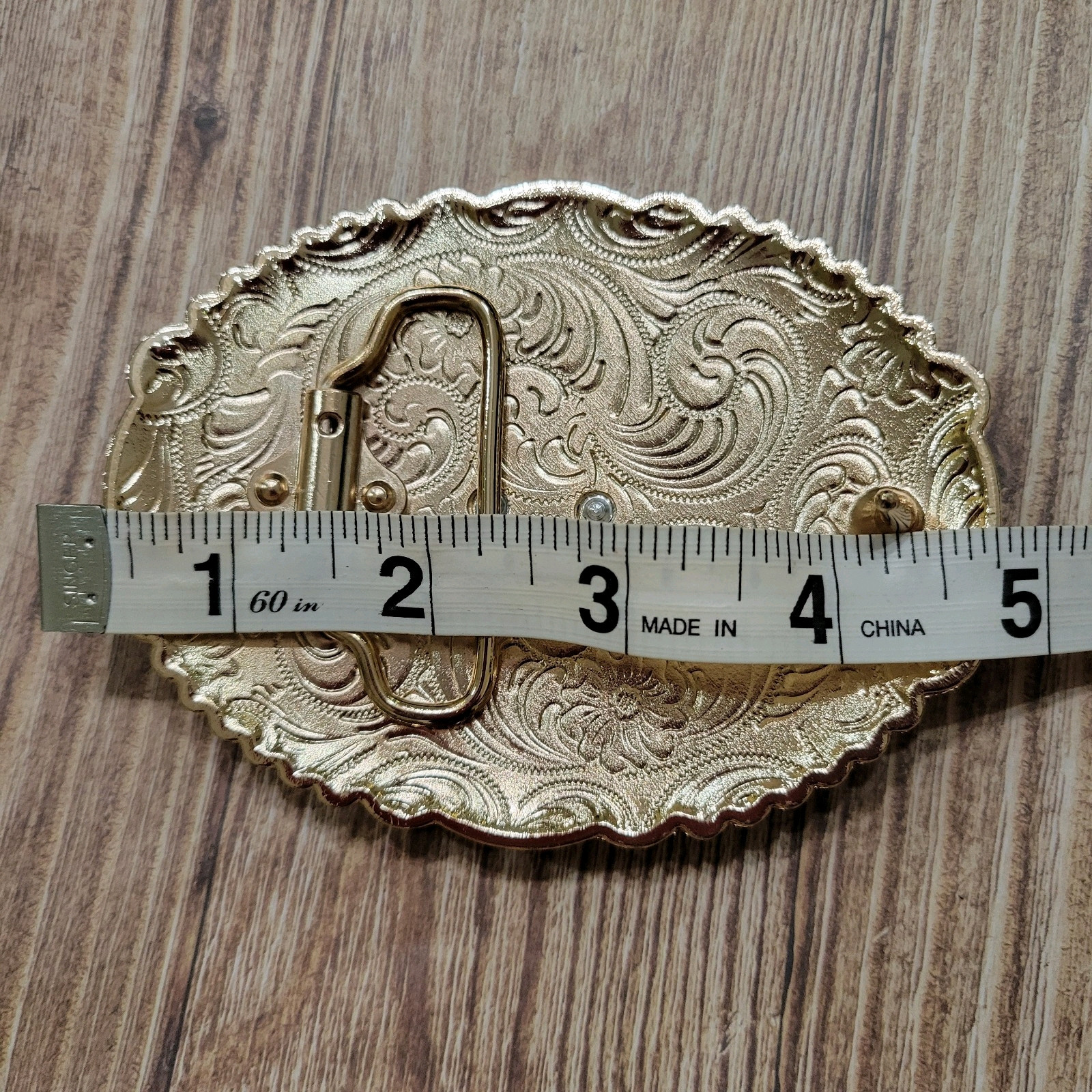 Saint jude San Judas Western belt Buckle Rose Tone Silver Heavy Zinc Alloy Oval