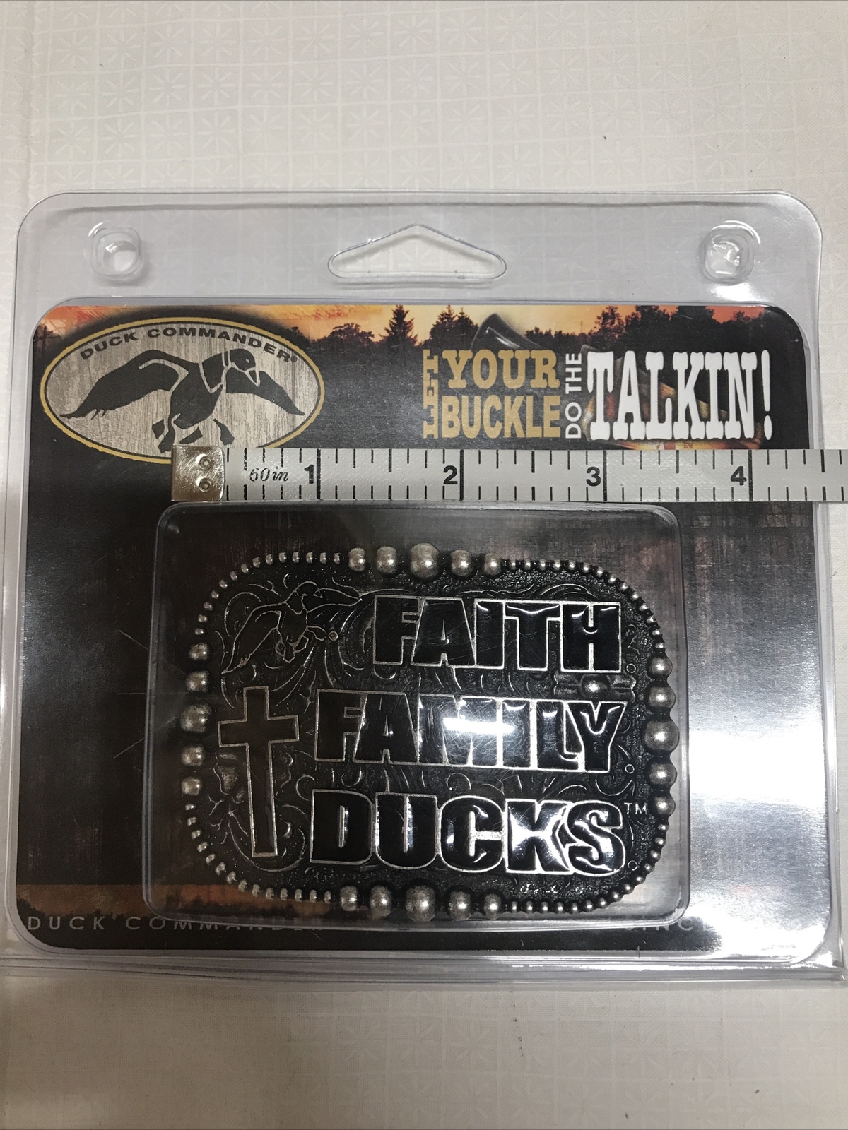 NEW Montana Silversmith Duck Commander ~ Faith Family Ducks Belt Buckle