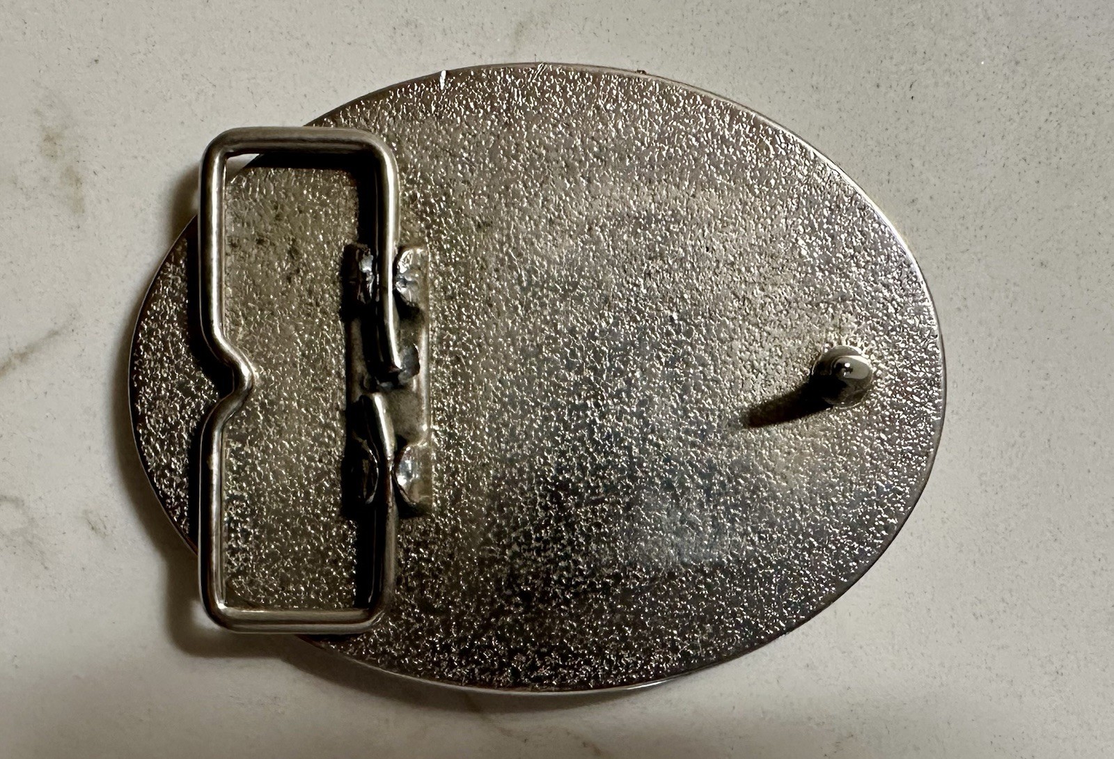Men’s Vintage Eagle and Sun Metal Belt Buckle Silver Tone Western Americana 3.25