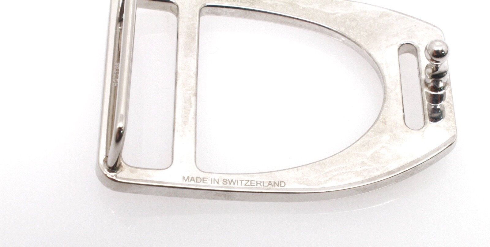 Hermes Etrier Buckle Belt 32mm Rudium Plated