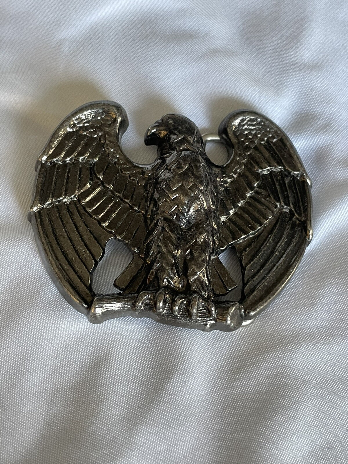 Vintage Avon American Eagle Patriotic Pewter Belt Buckle 2.5”