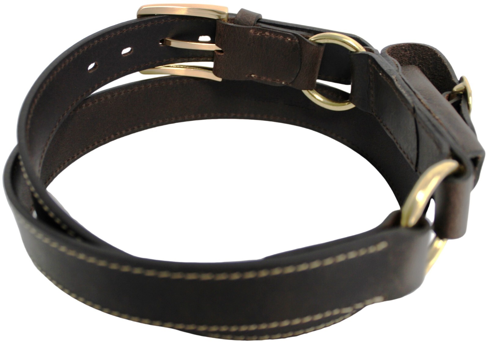 Double Ring with Pouch Leather Hobble Belt Chestnut NEW – All Sizes