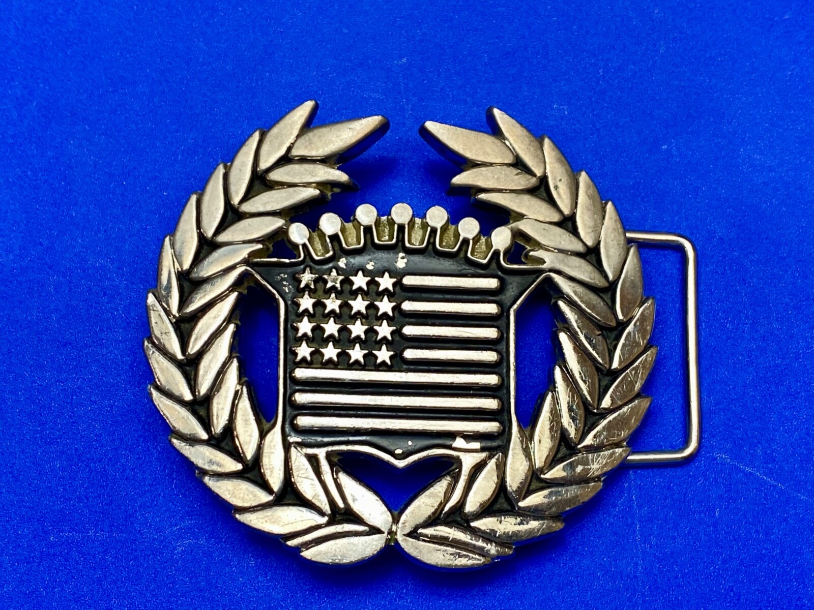 Vintage Cadillac Emblem Flag Chrome Color Belt Buckle Byfamous Stars And Straps