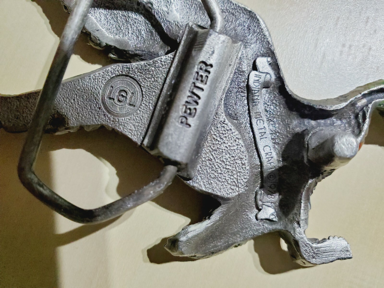 Indiana Metal Craft 1978 Pewter Belt Buckle EX76 Goose  Duck  Bird LGL (P3414)