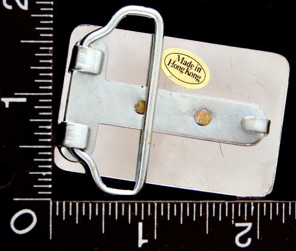 MG12108 VINTAGE ***COVERED WAGON*** POLISHED SILVERTONE BELT BUCKLE
