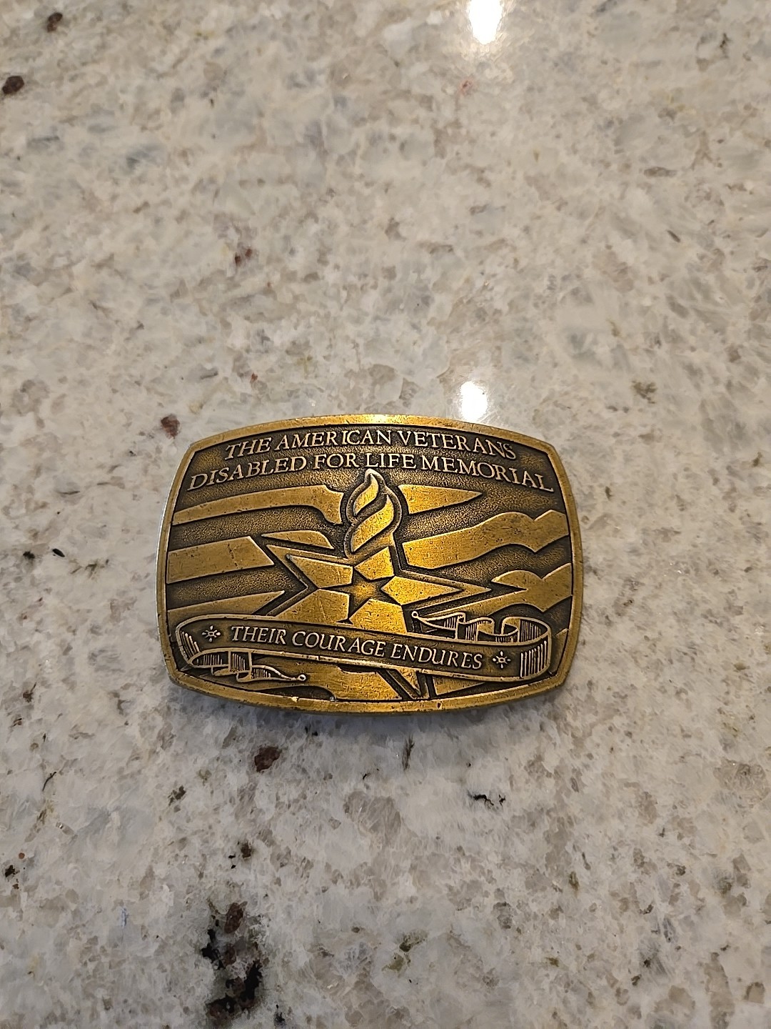 American Veterans Disabled For Life Memorial Belt Buckle 2006 Sponsor #0369
