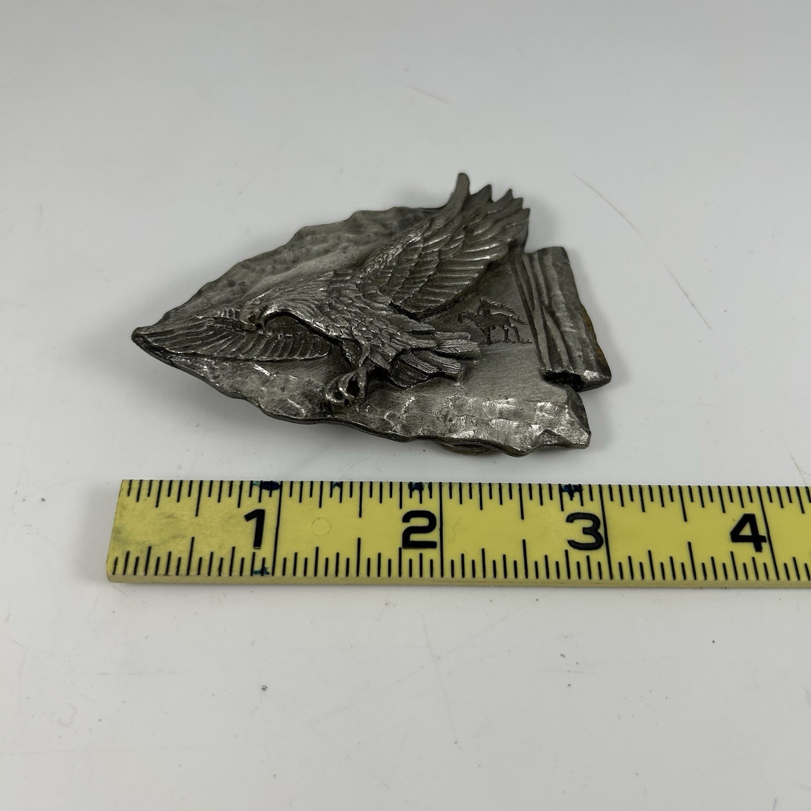 Siskiyou Buckle Co 1988 Western Arrowhead Eagle Metal Pewter Belt Buckle Z80 USA