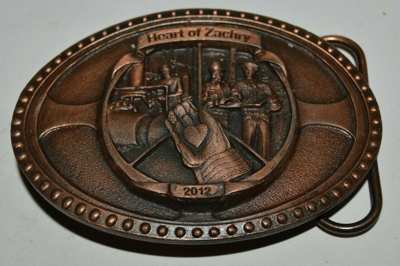 2012 Heart of Zachary Cape Canaveral Energy Center Award Brass Tone Belt Buckle