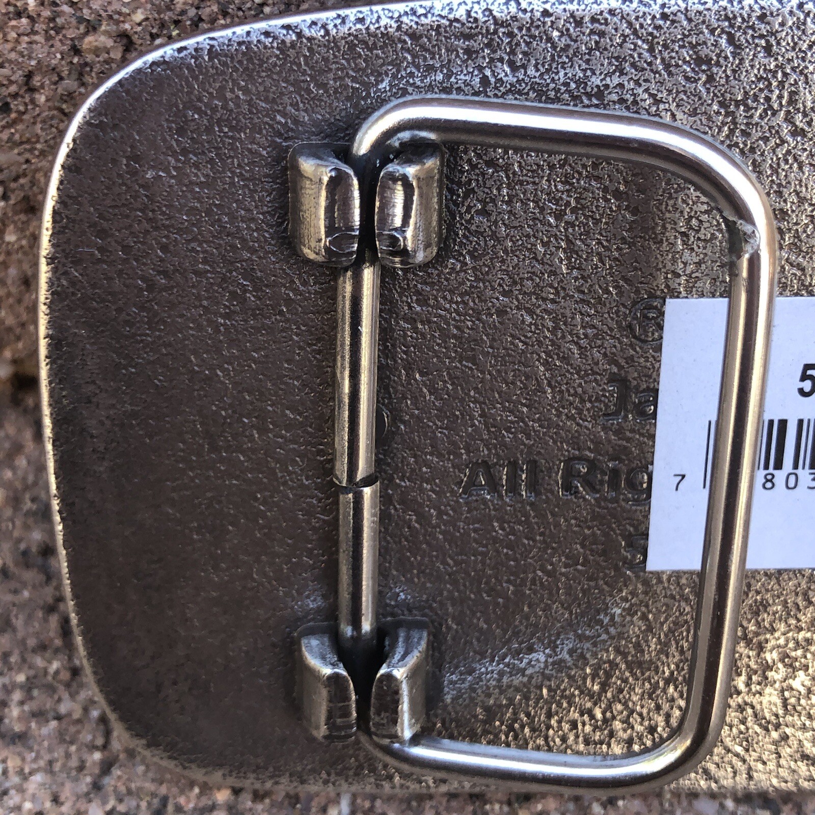 Jack Daniels Old No. 7 Silver Pewter Tone Rectangle Belt Buckle with Case