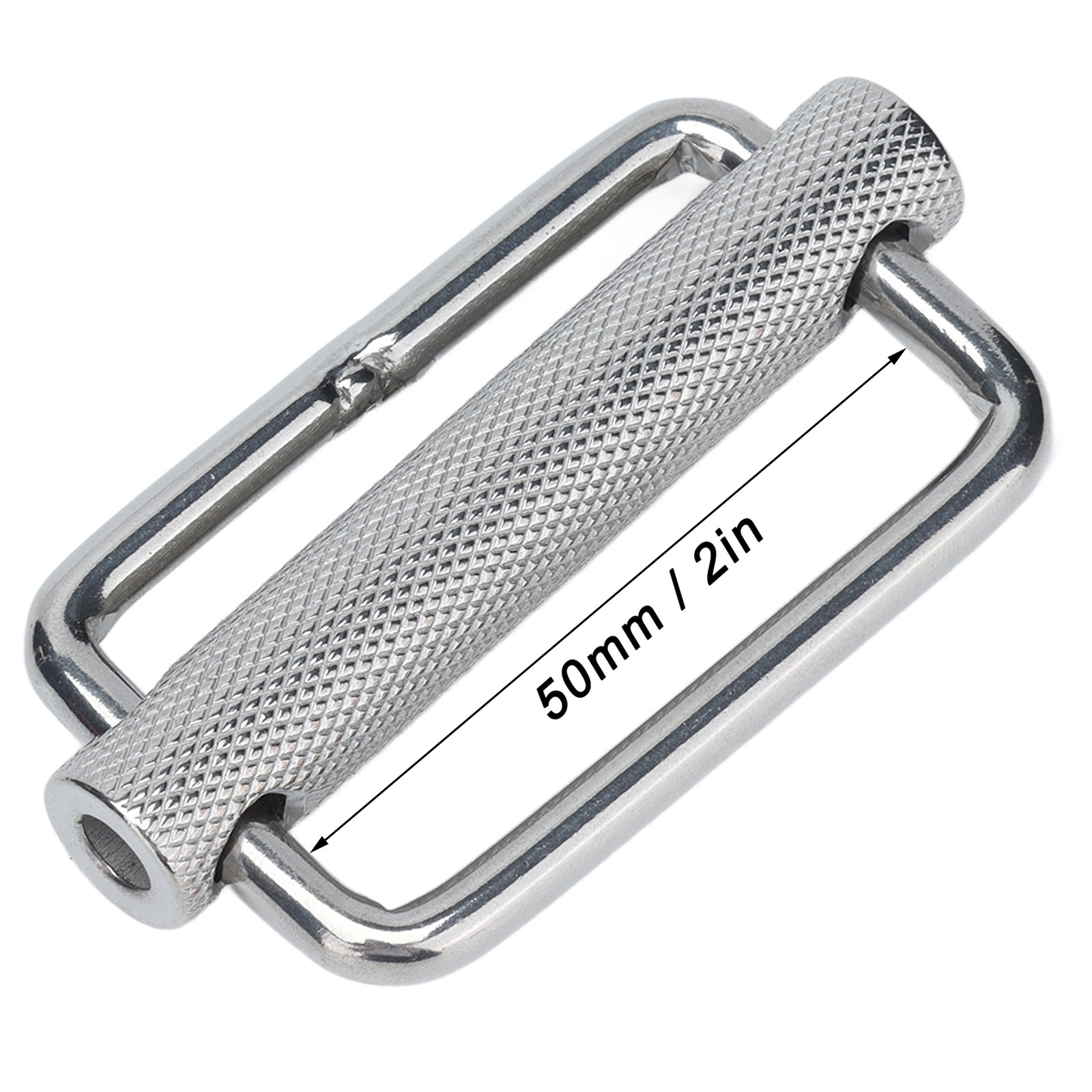 2Pcs Slide Buckle 316 Stainless Steel Rectangle Adjustable Knurled Roller Be CHU