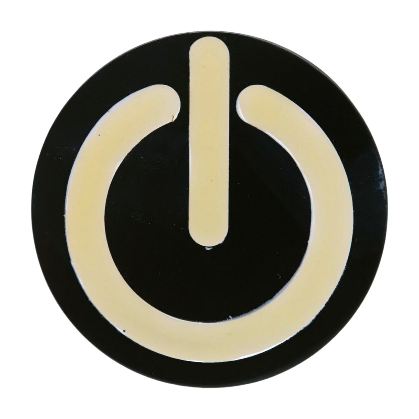 Men Women Teen Fashion Belt Buckle Emoji Retro Black Metal Power Button On Off