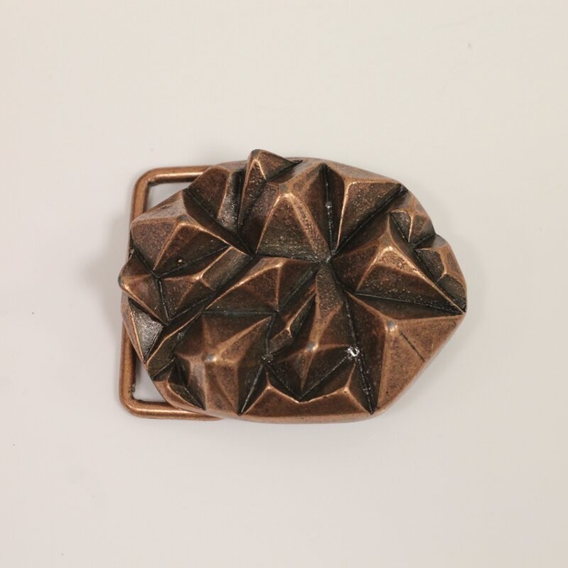 Punk Style Pyramid Textured Belt Buckle in Antique Copper, Craft Interchangeable Buckle