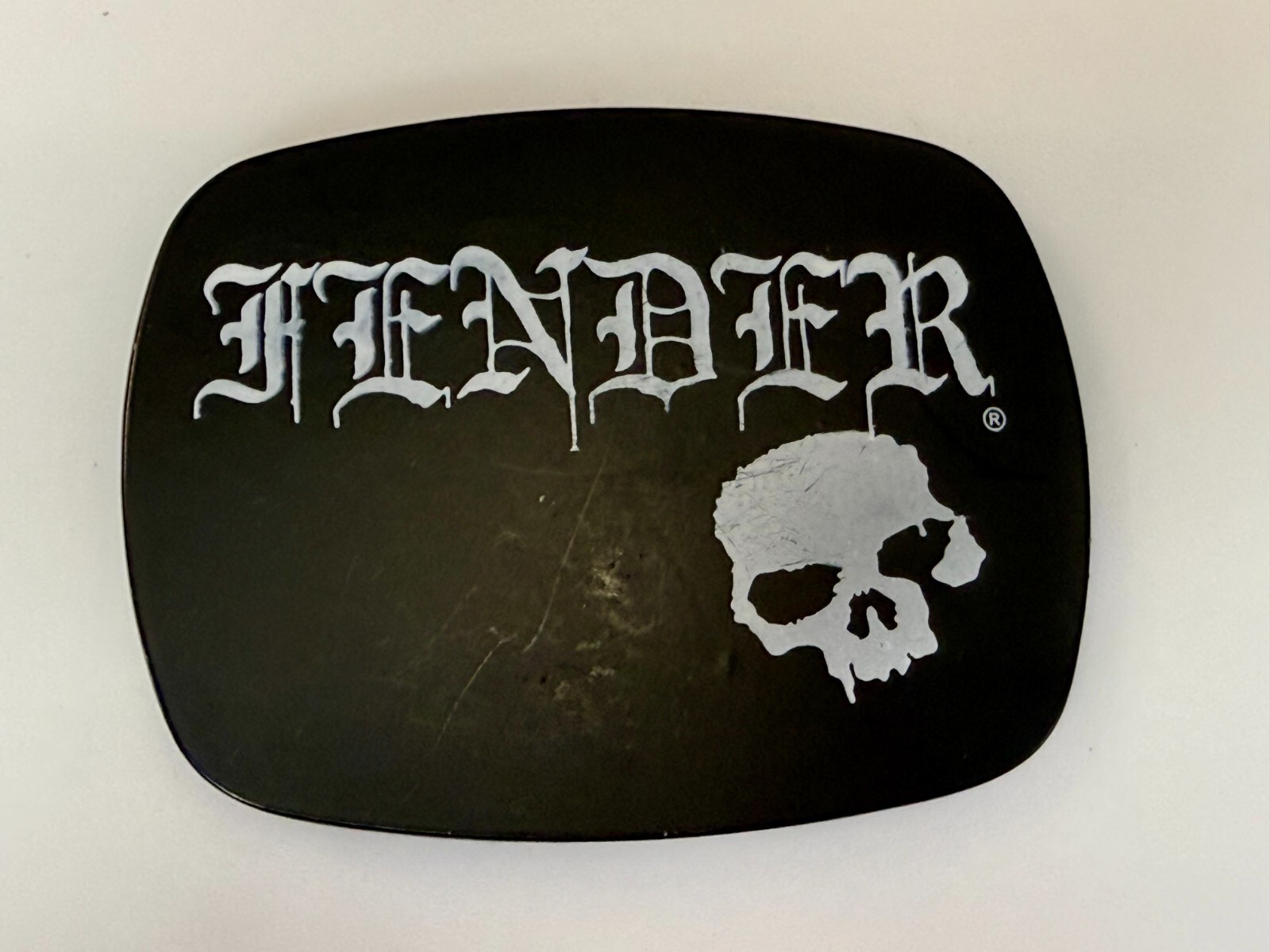 FENDER Electric Guitars Skull Musician Rock Band Black Belt Buckle