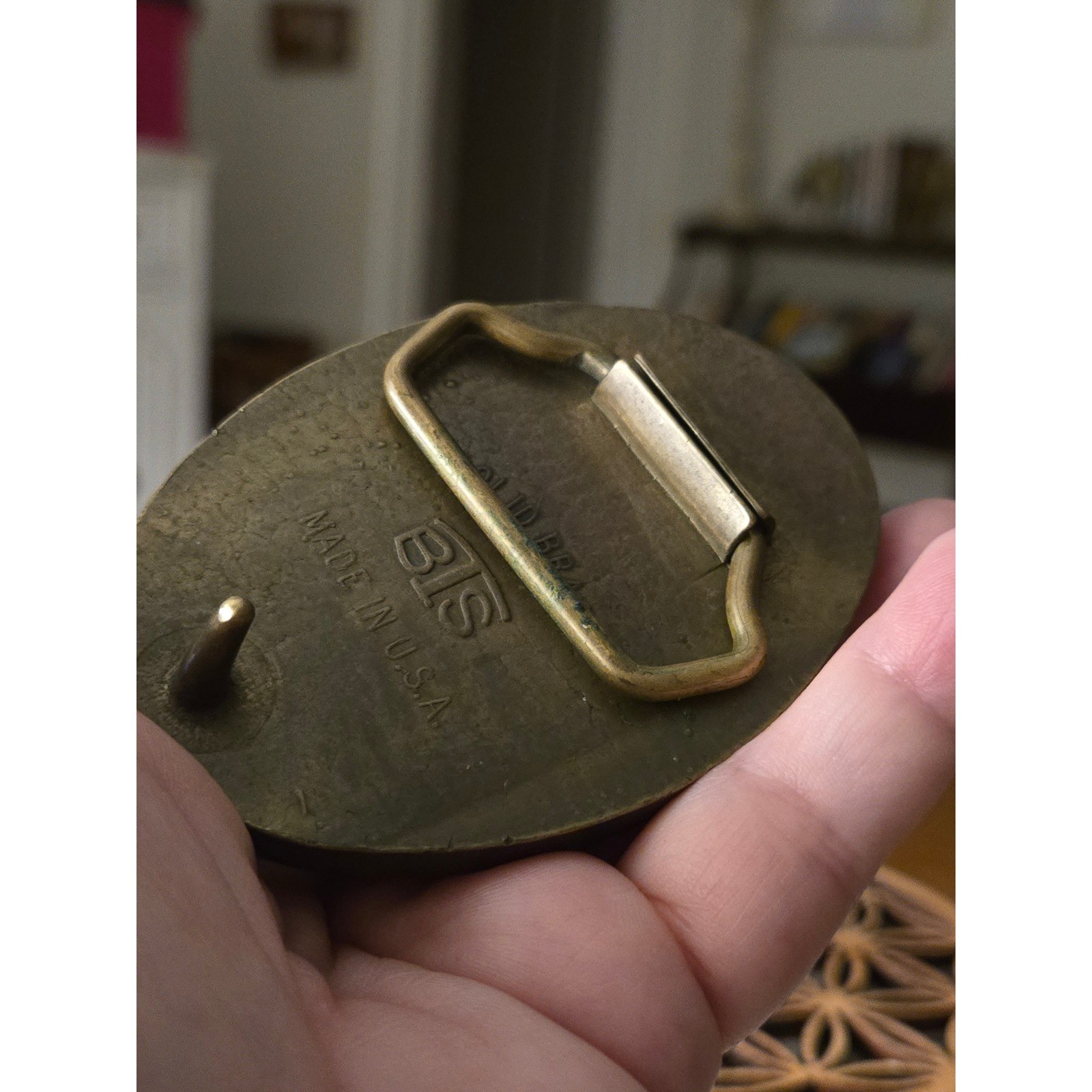 Galleon Schooners Clipper Sailing Ship Drawing Solid Brass 1978 BTS Belt Buckle