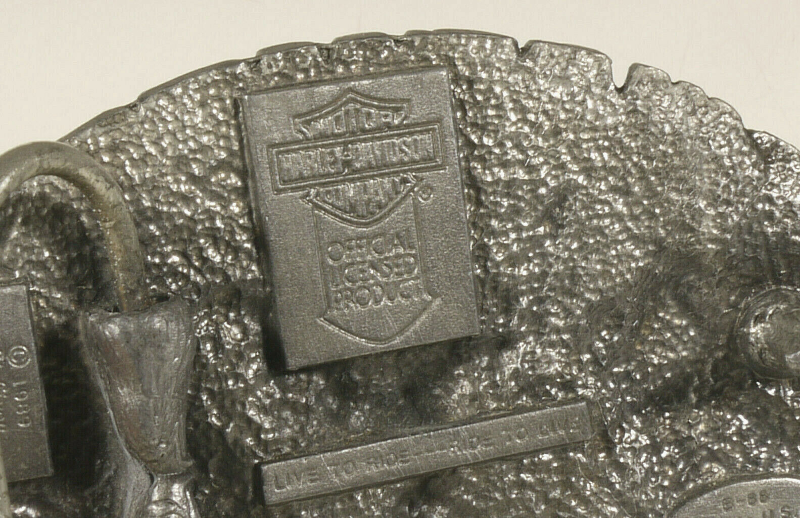 PRL) HARLEY-DAVIDSON FIBBIA CINTURA MOTOR CYCLES BELT BUCKLE BOUCLE CEINTURE &rsquo;89