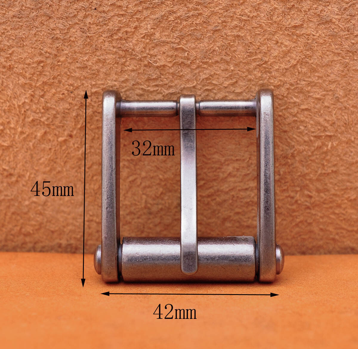 Novelty Mens Retro Single Prong Pin Metal Belt Buckle 32mm Silver Color