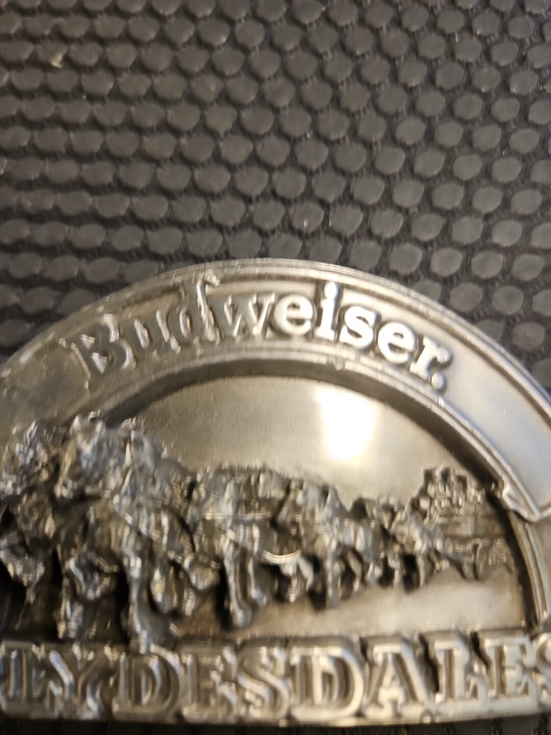 1989 Vintage Budweiser Beer Clydesdales Anhauser Collectible Belt Buckle