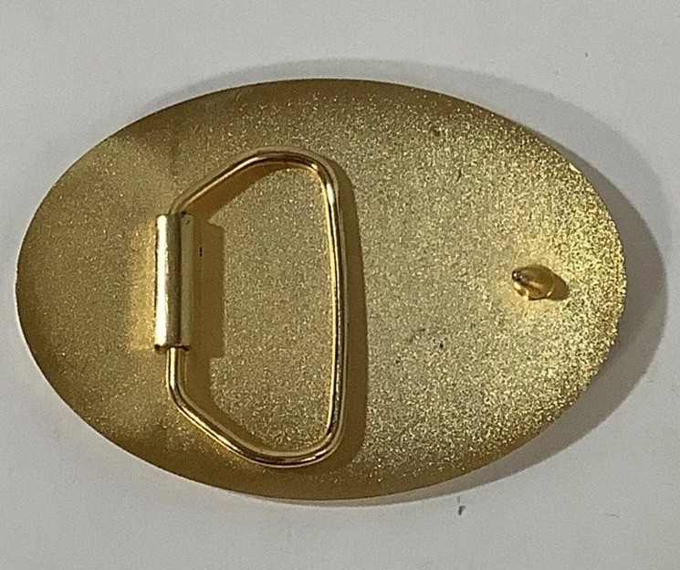 Golden Eagles Belt Buckle NRA National Rifle Association Gold-Tone Metal Oval
