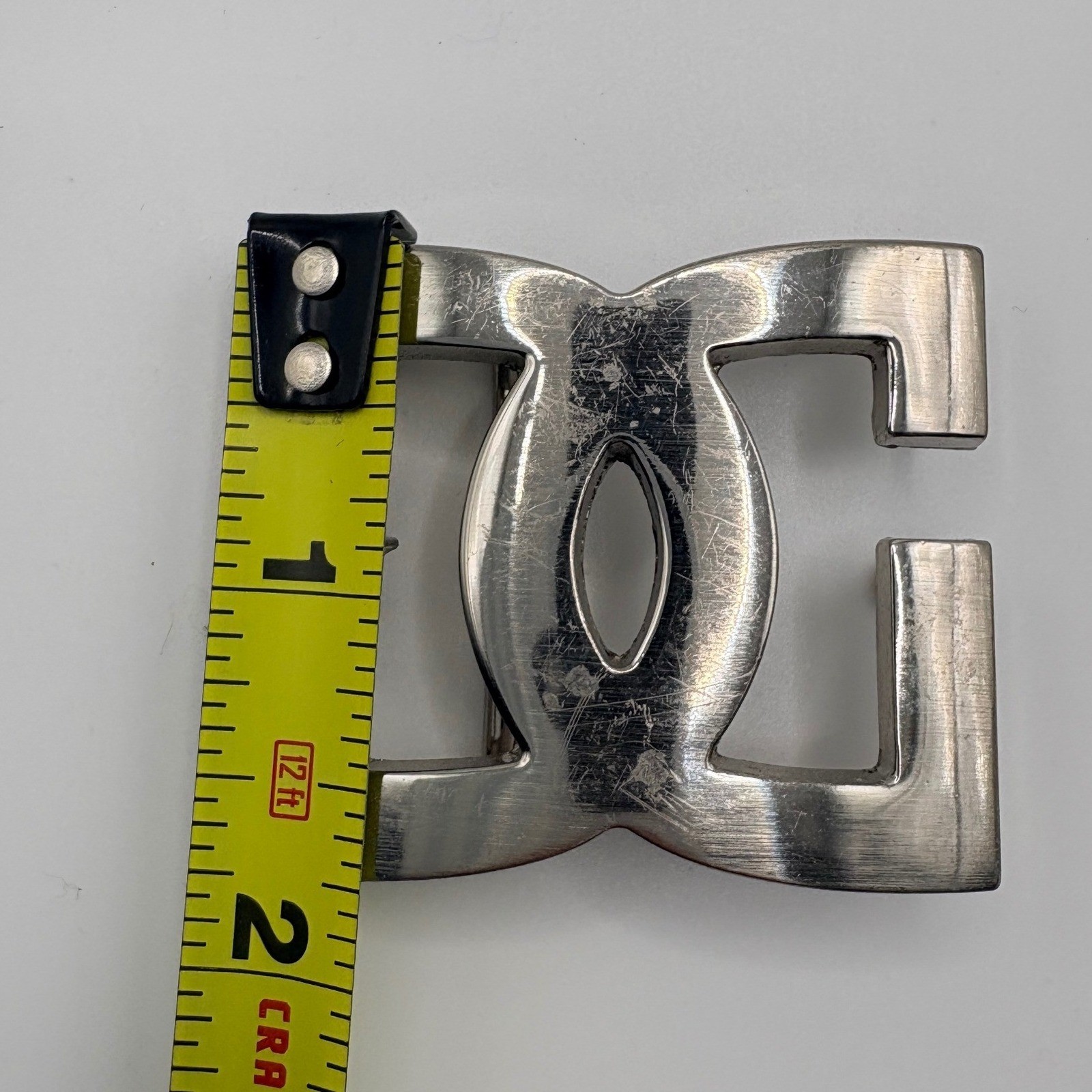 Unisex Y2K Steel Belt Buckle with DC Shoes Logo Skater Vintage 90s/00s