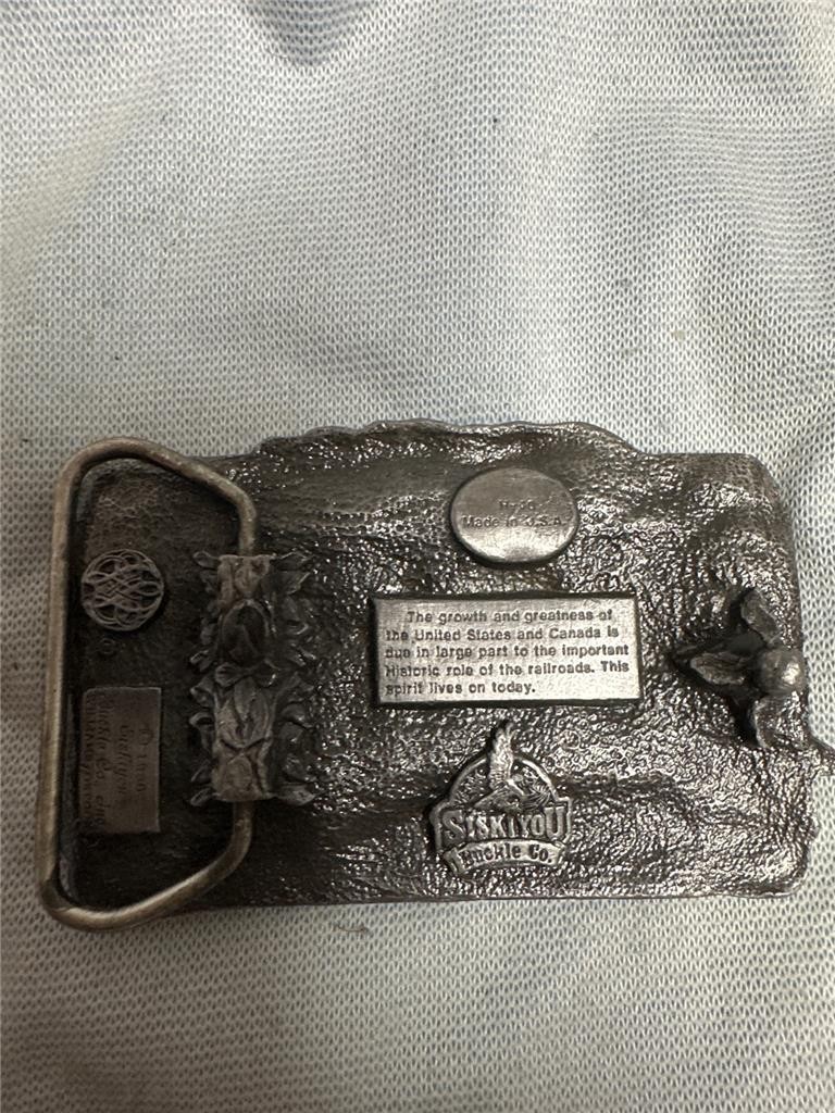 Vintage Train Belt Buckle Lot of Three Buckles, Railroad