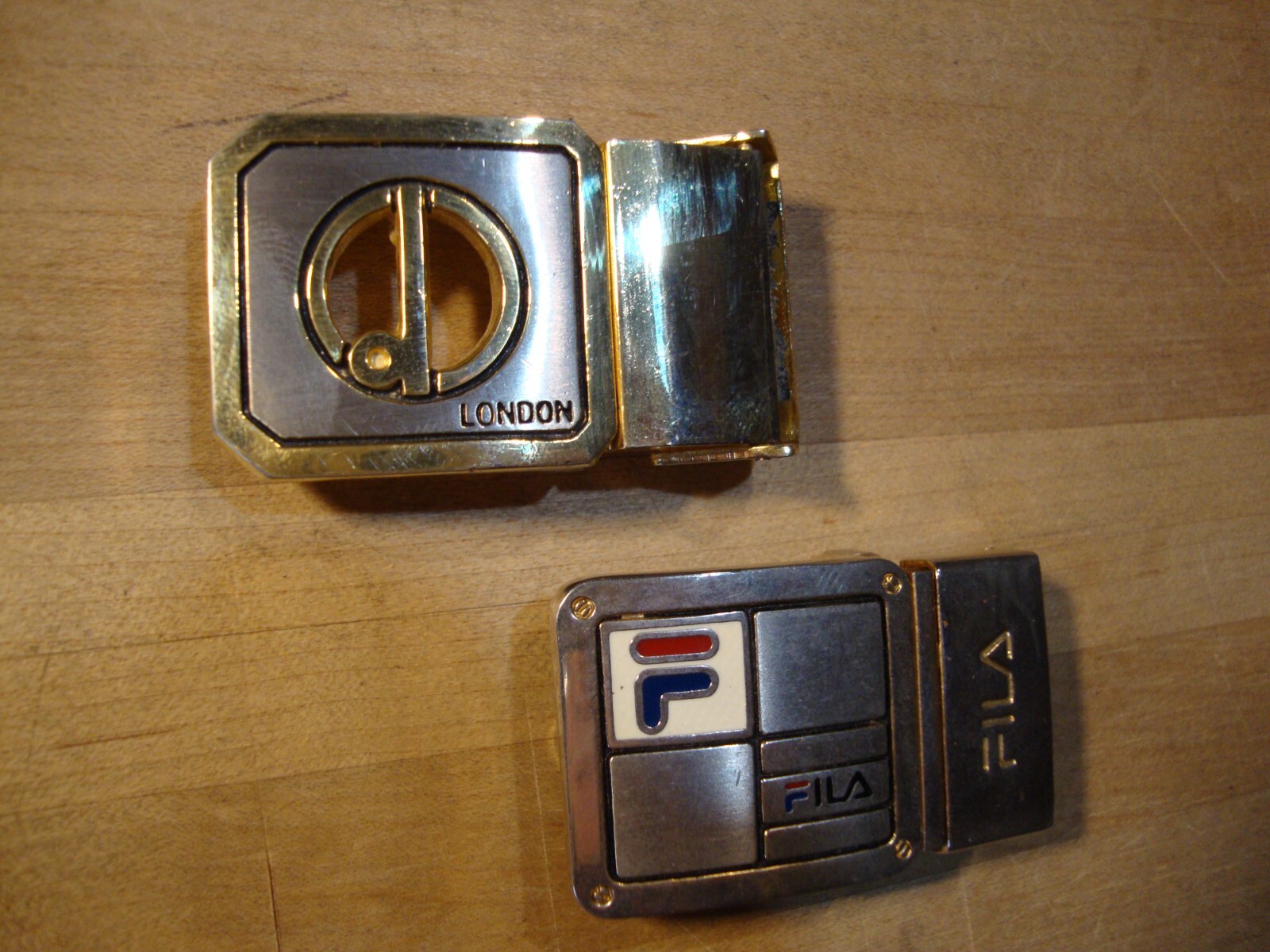 Dunhill & FILA Logo Men&rsquo;s Belt Buckles Vintage lot of 2