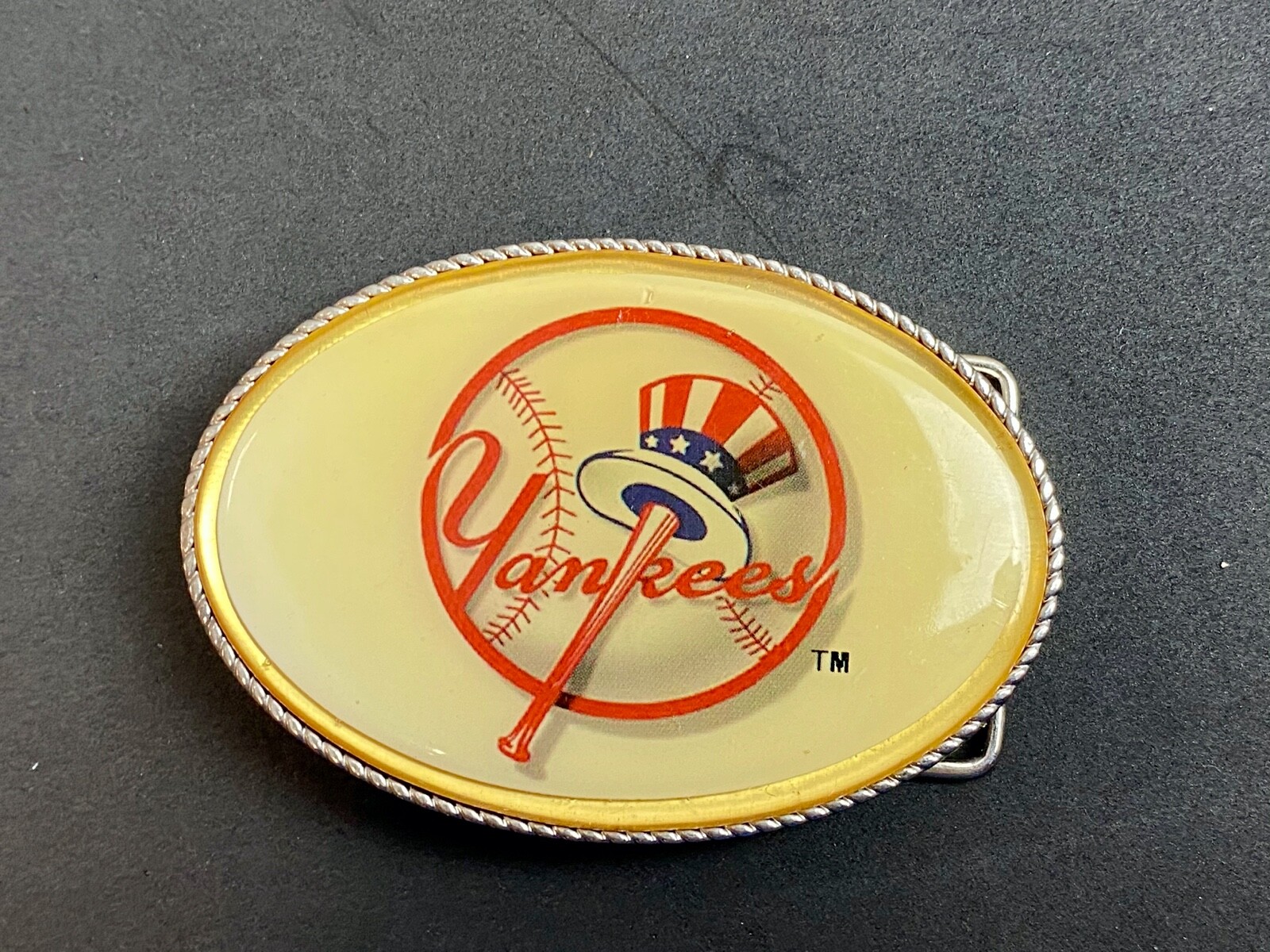 Yankees Baseball Fan Belt Buckle Attention Grabbing Led Lights! W/ Fresh Battery