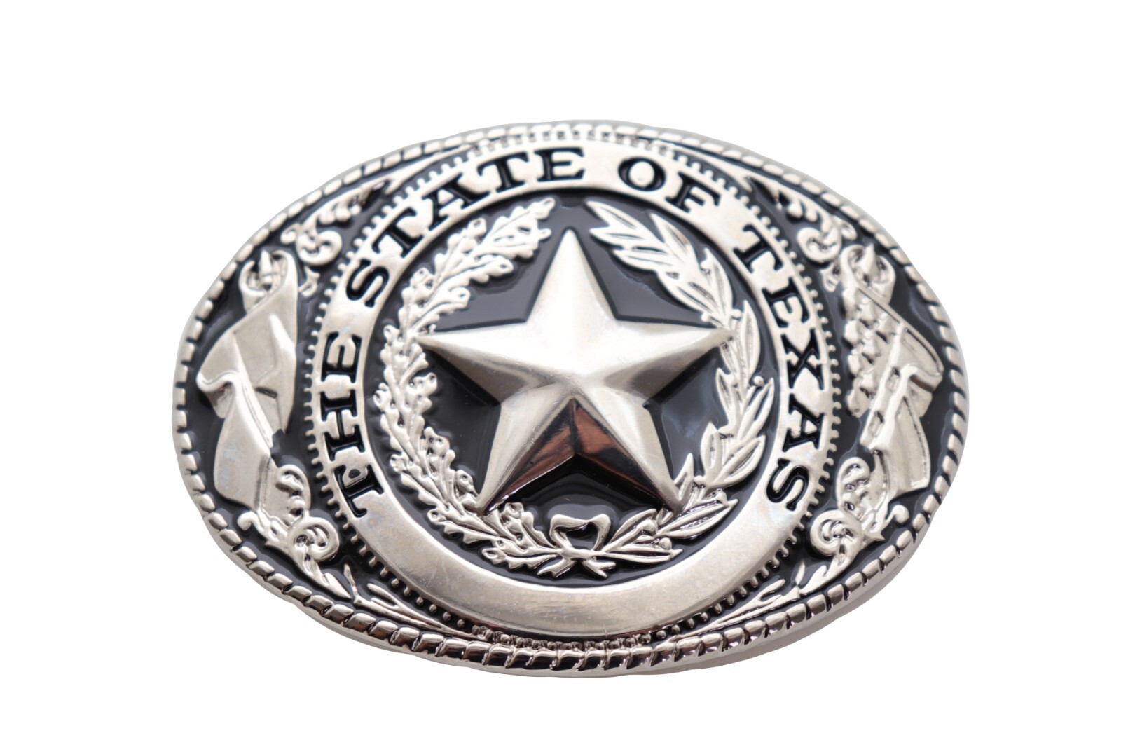 NEW Men Silver Metal Belt Buckle Western Fashion Cowboy Texas State Lone Star TX