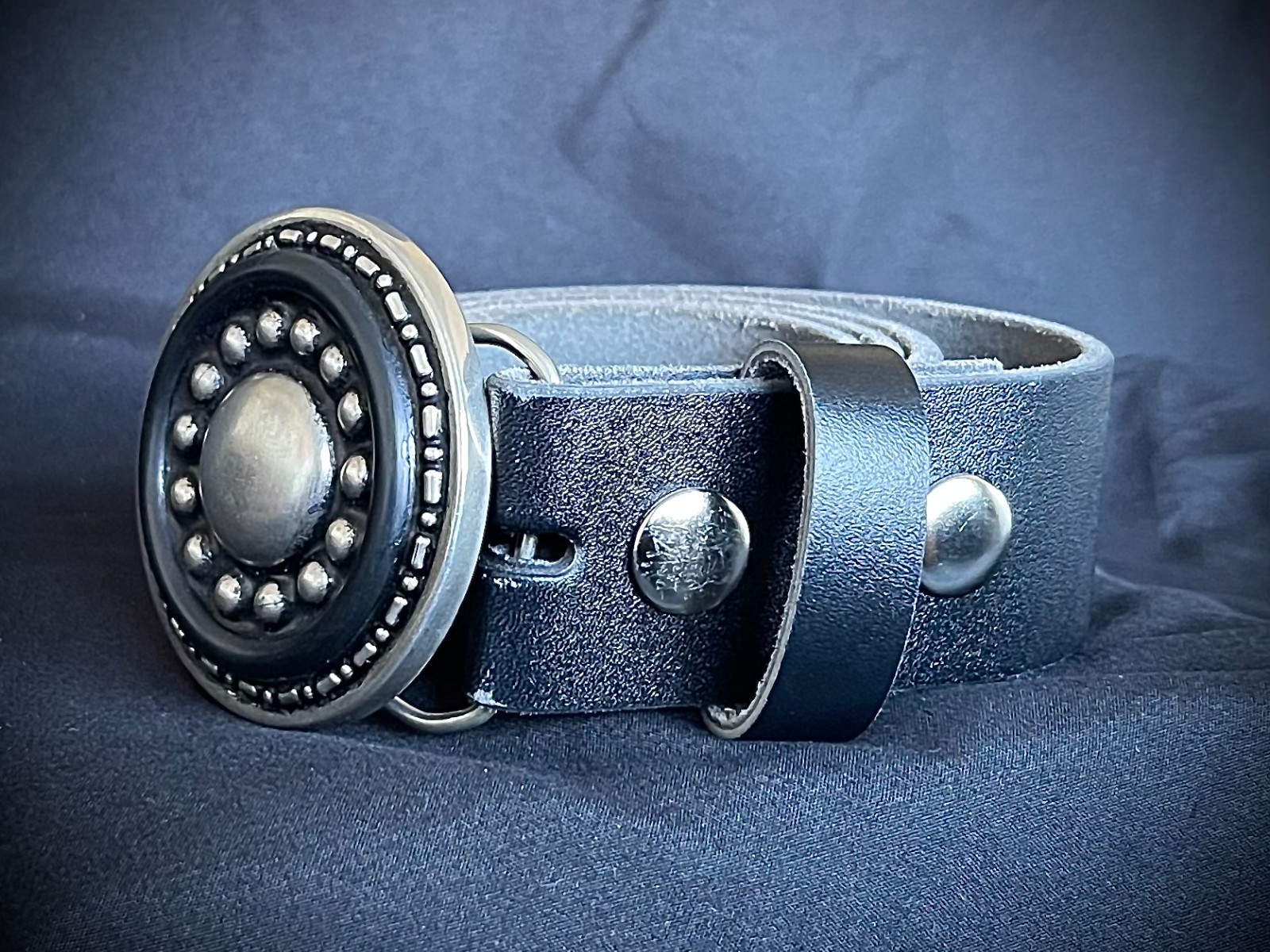 “ Orbital” Buckle Archive OOAK Industrial Round 2.5&Prime; Darren McNeese