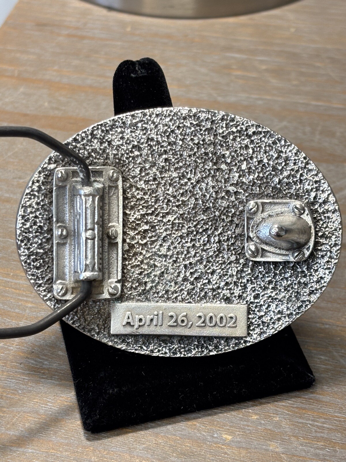 Crawford « W » Texas Belt Buckle Brushed Silver Tone APRIL 26, 2002 ~B35~