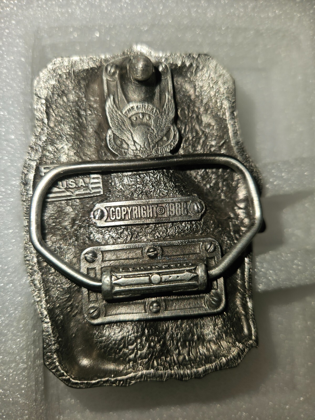 VTG Vietnam Veteran And Proud Of It Belt Buckle Enamel Great American Buckle Co