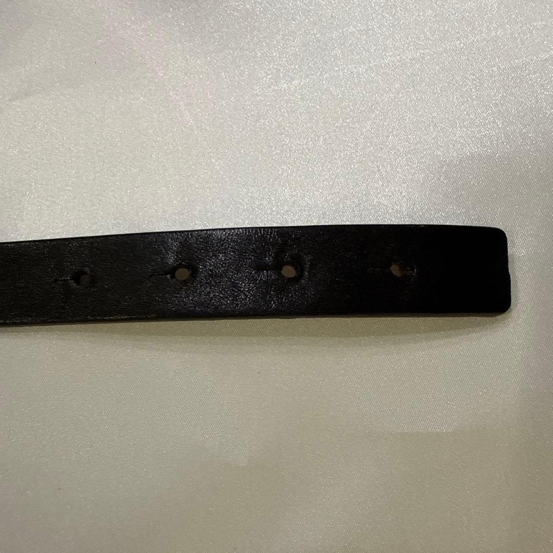 GUCCI Pre-Owned Vintage Leather Belt Black Gg Logo